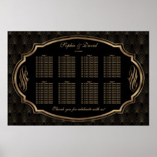 Poster Charmante Roaring 20s Grand Gatsby Seating Chart
