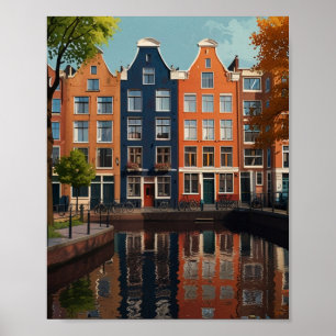 Poster Charmante ville d'Amsterdam