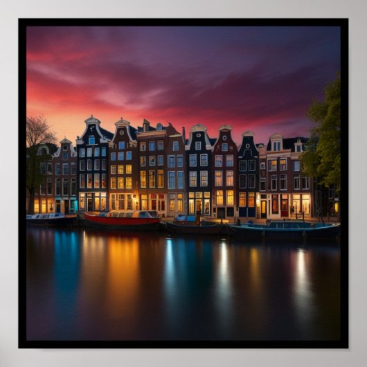Poster Charme Amsterdam City (Devant)