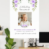 Poster Charme Célébration De La Vie Photo Funéraire Memor (Bureau à domicile)