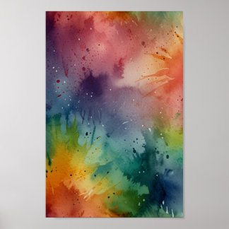 Poster Charme d'art à l'aquarelle