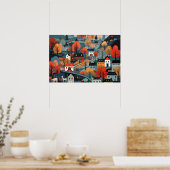 Poster Charme Et Décor Du Village Scandi (Cuisine)