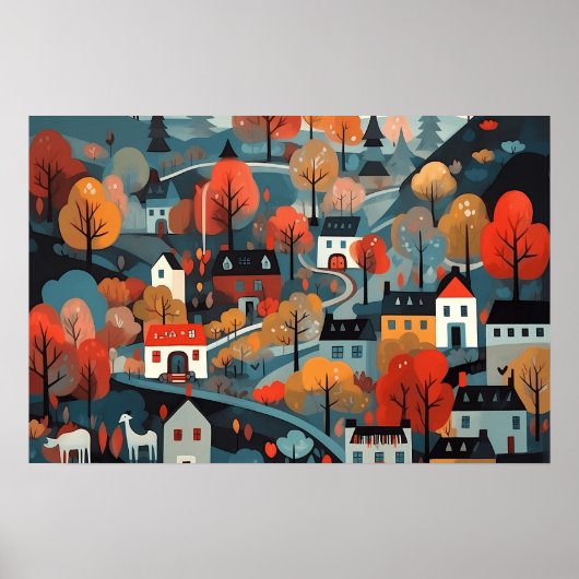 Poster Charme Et Décor Du Village Scandi (Devant)