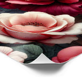 Poster Charme Floral Rose intemporel (Coin)