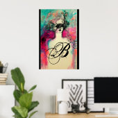 POSTER CHARME MONOGRAMME (Bureau à domicile)