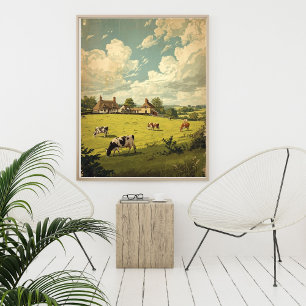 Poster Charme pastoral – Art de la campagne anglaise vint