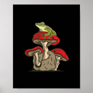 Poster Charme Rétro Classique Cottagecore Grenouille Cham