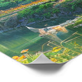 Poster Charme rustique du Village rural (Coin)