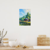 Poster Charme rustique du Village rural (Cuisine)