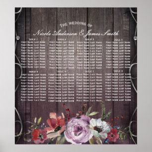 Poster Charme rustique Fleur de farine de bois de grange 