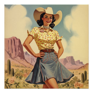 Poster Charme vintage sur la prairie : Whispers de l'Oues