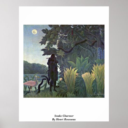 Poster Charmer De Serpent Par Henri Rousseau (Devant)