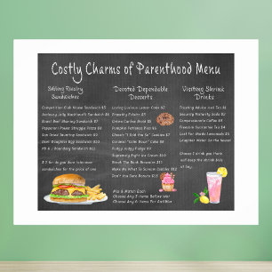Poster Charmes Coûteux du Menu de la Parentalité