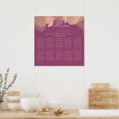 Poster Charming Cassis rose or aquarelle calligraphie (Cuisine)