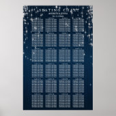 Poster Charming Star Struck Mariage - 24 Seating Chart (Devant)