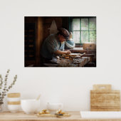 Poster Charpentier - Sculpture de la figure de proue (Cuisine)