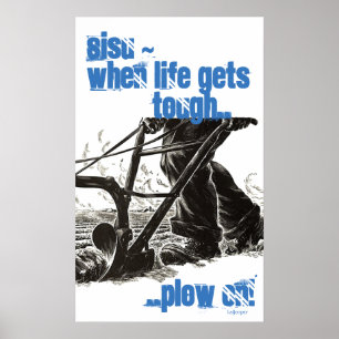 Poster Charrue dure de Finn d'affiche de ténacité