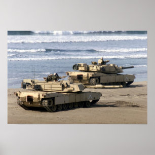 Poster Chars de bataille de M1A1 Abrams