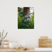 Poster Chars de pêche en verre accrochés à la corde (Cuisine)