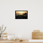 Poster Chars de plongée et bateau de plongée à Sunrise (Cuisine)