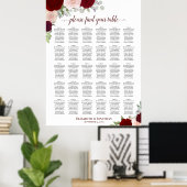 Poster Chart de placement de mariage à 30 tables avec ros (Bureau à domicile)