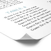 Poster Chart de placement de mariage avec 20 tables cloch (Coin)