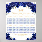 Poster Chart de placement de table pour la Princesse Bleu (Devant)