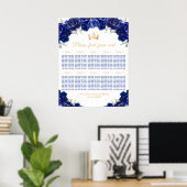 Poster Chart de placement de table pour la Princesse Bleu (Bureau à domicile)