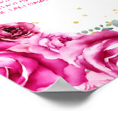 Poster Chart de placement de table Princesse Rose Quincea (Coin)