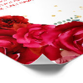 Poster Chart de placement de table Princesse Rouge Quince (Coin)