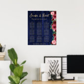 Poster Chart de placement de table Rustique Bourgogne 9 F (Bureau à domicile)