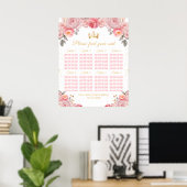 Poster Chart de placement des 8 tables pour la Quinceañer (Bureau à domicile)