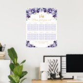 Poster Chart de sièges de table de Quinceañera de la Prin (Bureau à domicile)
