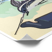 Poster Charte de pêche Delaware (Coin)