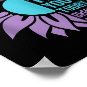 Poster Charte de prévention du suicide violet et sarcelle (Coin)