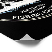 Poster Charters de pêche Vintage CHUR DA JIMMY (Coin)