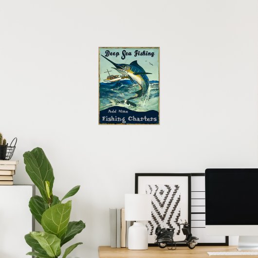 Poster Chartes de pêche, ajouter des noms (Bureau à domicile)