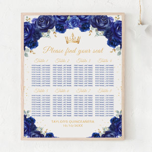 Poster Chartre de placement 8 tables pour la Princesse Bl