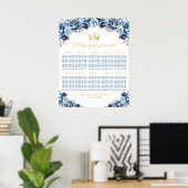 Poster Chartre de placement de 10 tables de la Princesse (Bureau à domicile)