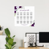 Poster Chartre de placement de mariage chic avec 15 table (Bureau à domicile)
