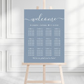 Poster Chartre de placement de mariage chic poussiéreux b