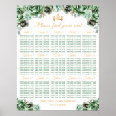 Poster Chartre de placement pour 15 tables de la Princess (Devant)