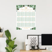 Poster Chartre de placement pour 15 tables de la Princess (Bureau à domicile)