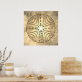 Poster Chartres Labyrinthe - Symbole spirituel Antique 1 (Cuisine)