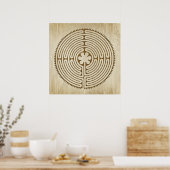 Poster Chartres Labyrinthe - Symbole spirituel Antique 1 (Cuisine)