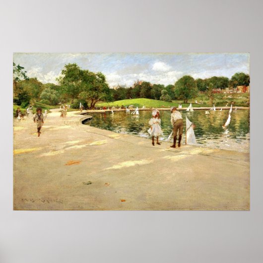 Poster Chase - Le lac pour yachts miniatures 1888 (Devant)