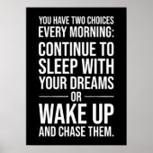 Poster Chase Your Dreams - Gymnase, Hustle, Succès, Inspi (Devant)