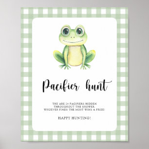 Poster chasse à la grenouille à la pacifique jeu de baby 