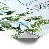 Poster Chasse à la tétine de l'arbre de Noël au ruban ble (Coin)