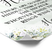 Poster Chasse à l'anneau Eucalyptus verdure panneau de je (Coin)